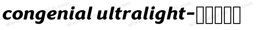 congenial ultralight字体转换
